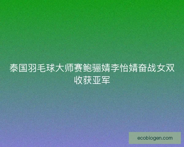泰国羽毛球大师赛鲍骊婧李怡婧奋战女双收获亚军