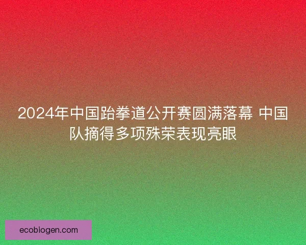 2024年中国跆拳道公开赛圆满落幕 中国队摘得多项殊荣表现亮眼